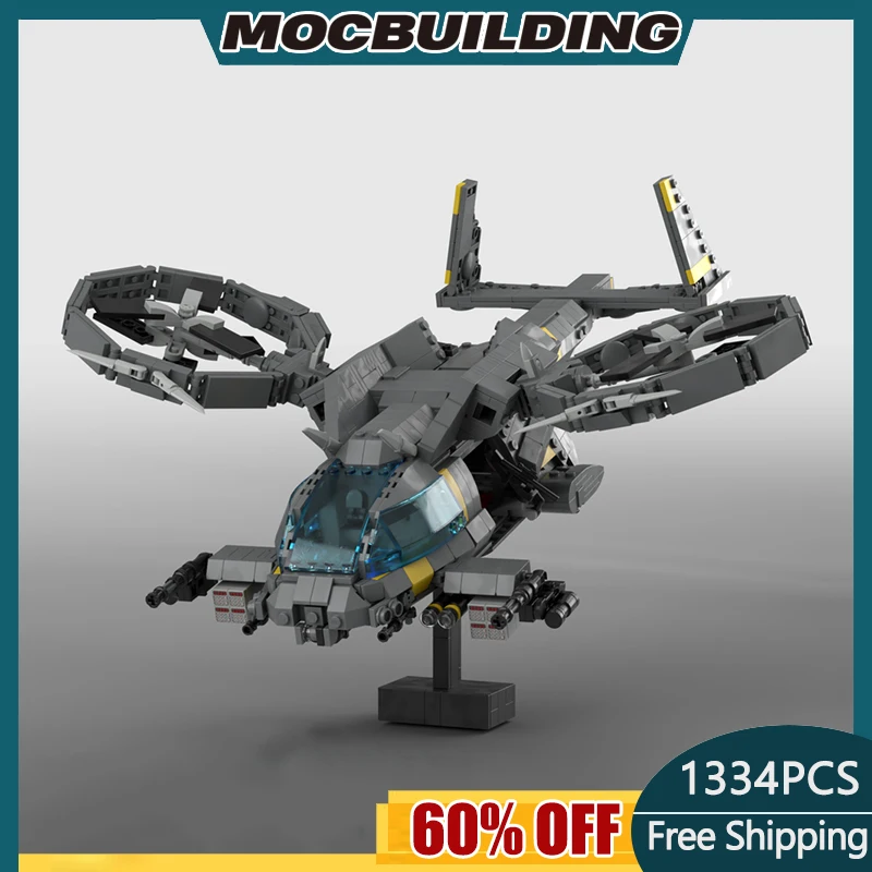 

MOC Building Block Breaking SA-9 Kestrel Gunship Model Avatard Science Fiction Spacecraft Technology Brick DIY Assembly Toy Gift