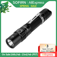 Sofirn SP31 V2.0 Powerful Tactical LED Flashlight 18650 XPL HI 1200lm Torch Light Lamp with Dual Switch Power Indicator ATR