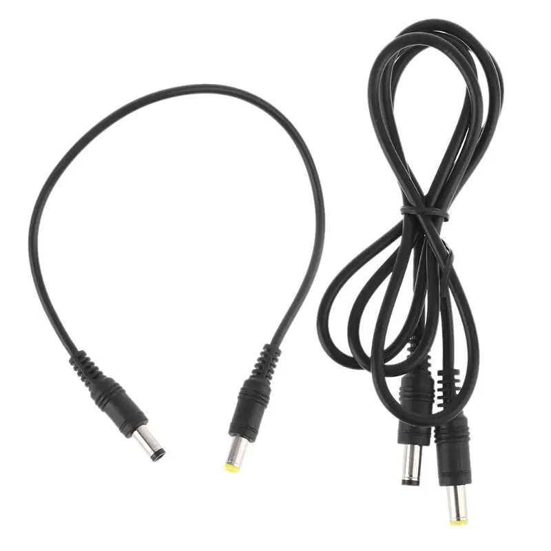 Uniwersalna wtyczka zasilania prądem stałym 5.5x2.1mm męski na 5.5x2.5mm męski Adapter przedłużający kabel zasilający do LED kamera telewizji przemysłowej Laptop