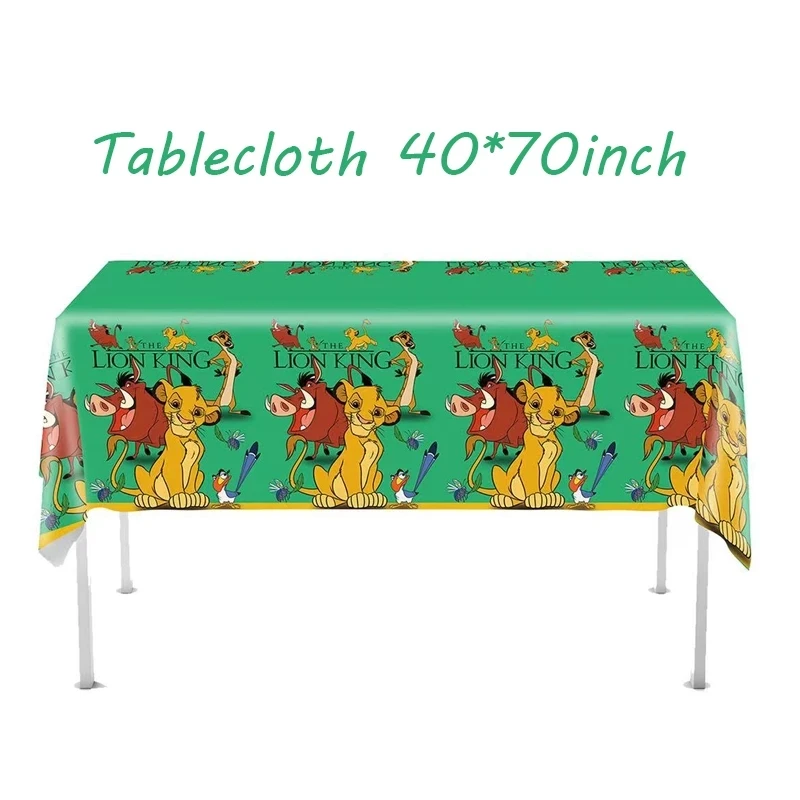 Lion King Simba Birthday Party Decorations Included Balloon Banner Tablecloth Paper Cups and Plates Napkins for Kid Baby Shower