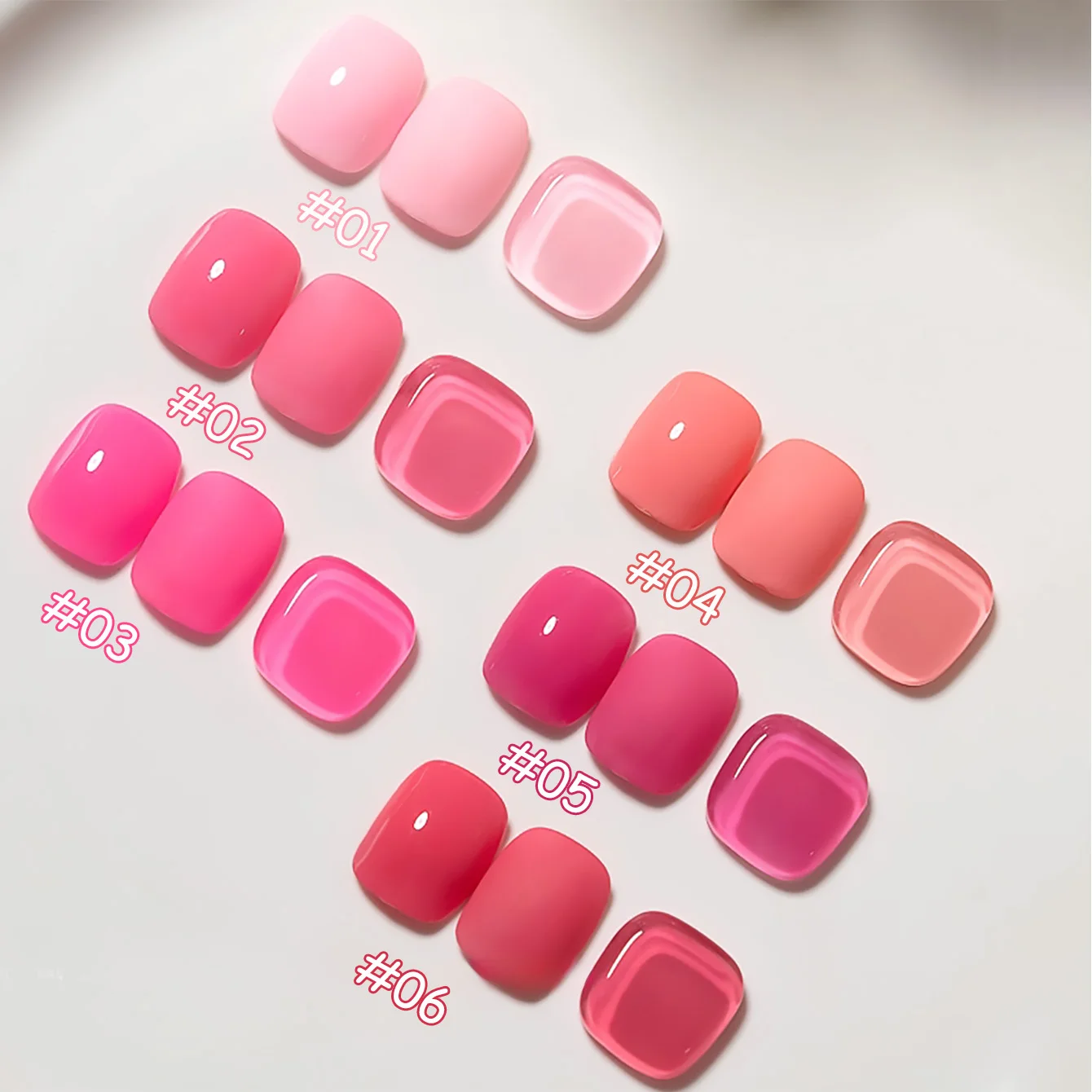 1-6pcs SHAKA Autumn Pure Pink Gel Nail Polish 2025 New Fashionable Temperament Appears Whitening Nail Gel
