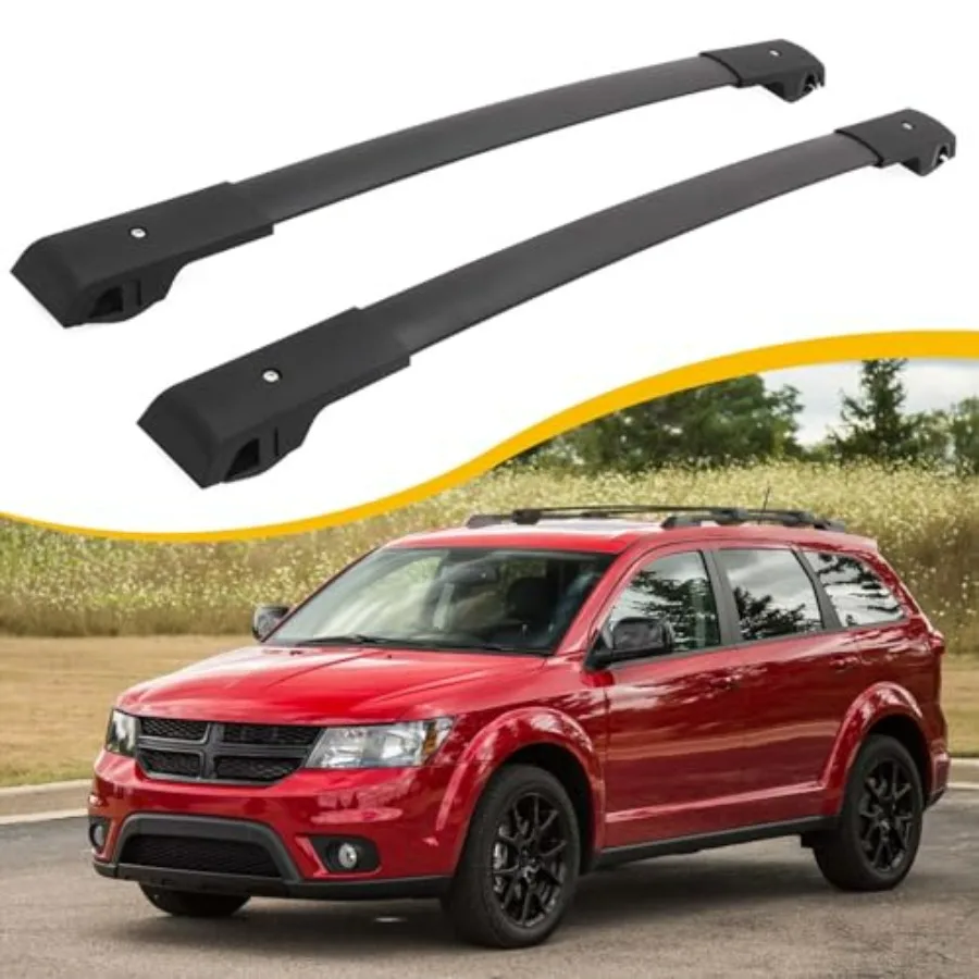 

Поперечины для багажника на крышу Dodge JUCV Journey 2009-2020, алюминиевые, с боковыми направляющими, черные, прочные, легкие