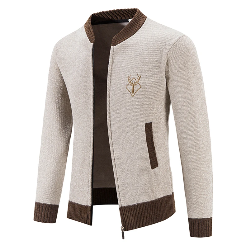 Herbst Winter Neue Stricken Pullover Jacken männer Koreanische Baseball Jumper Kalten Bluse Streetwear Y2K Sweatshirts Männlichen Graben Mantel – Detail 3