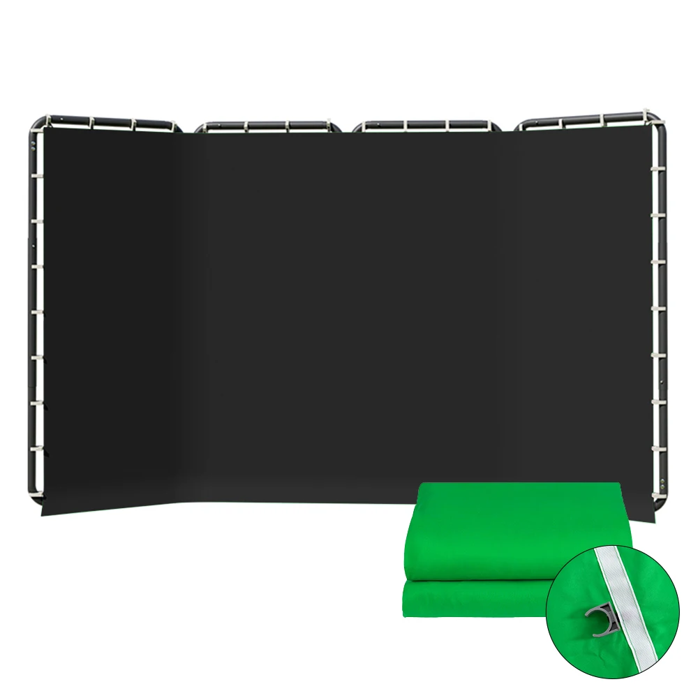 Черный/белый/зеленый/серый 2,4x4 фоновая рамка для экрана настенный складной для Tiktok Live Photo Studio Kit Chromakey зеленая рамка для экрана