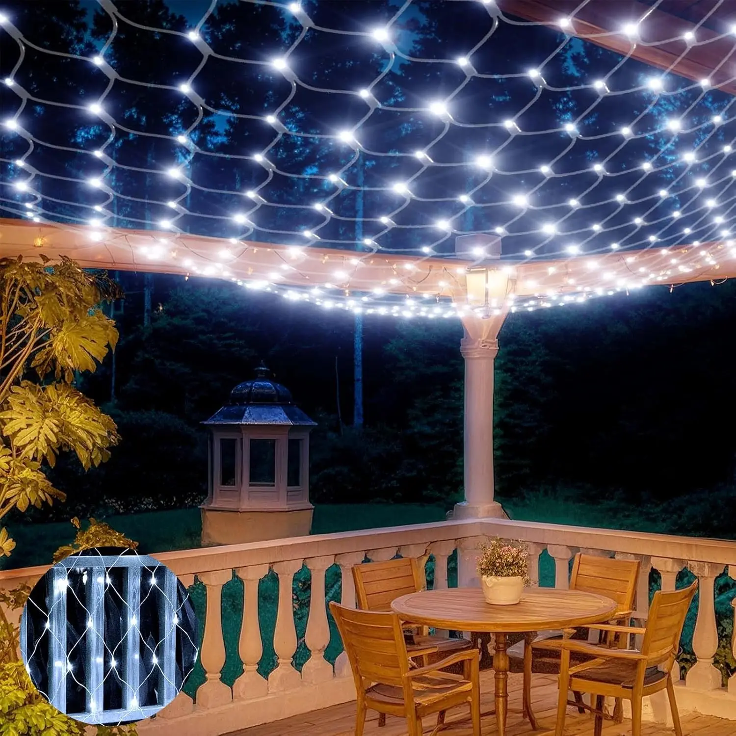 

Solar Landscape Lamp Outdoor Mesh Light Waterproof Copper Wire String Light Solar Net Light for Christmas Patio Bushes Indoor