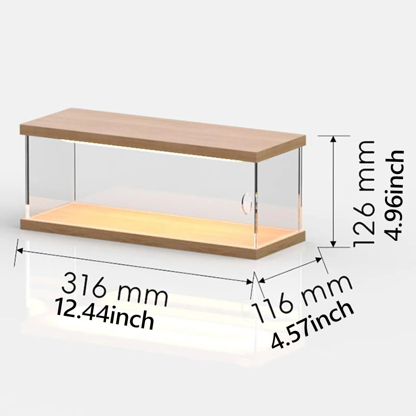 1/64 Scale Diecast Model Car Display Case,with LED Lights,Acrylic Display