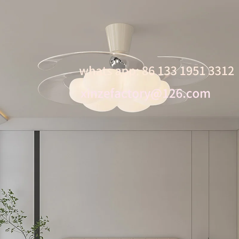 

Customizable invisible ceiling fan light living room children's room silent fan light