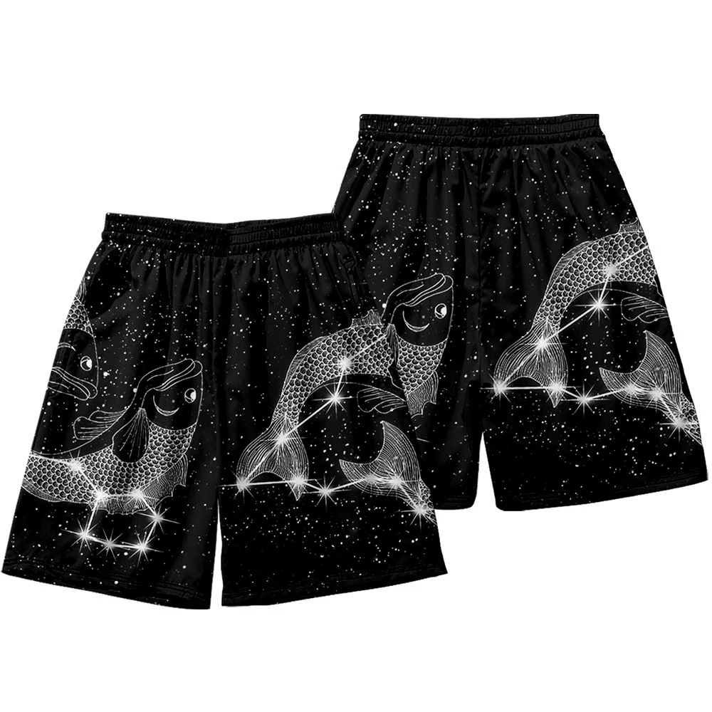 

Шорты с рисунком созвездия, новые летние быстросохнущие пляжные шорты для плавания, мужские шорты в стиле Харадзюку, пляжная одежда для мальчиков