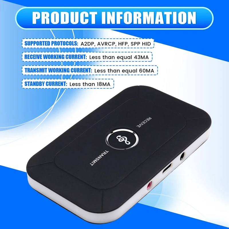 بلوتوث 5.3 استقبال الصوت ستيريو 3.5 مللي متر AUX جاك USB دونغل الموسيقى محول لاسلكي لسيارة PC TV سماعة