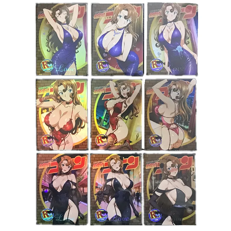 

9 шт./компл. сексуальные карты аниме детектив Конан Вивиан Кудо богиня телесные карты ACG домашние взрослые коллекционные карты комиксов игрушки подарки