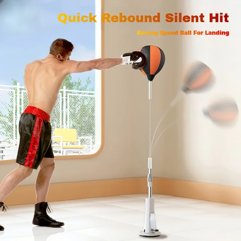 Saco de Pancadas Ajustável para Treino de Agilidade Interno, Bola de Boxe para Treino de Reflexo, Ferramenta Auxiliar