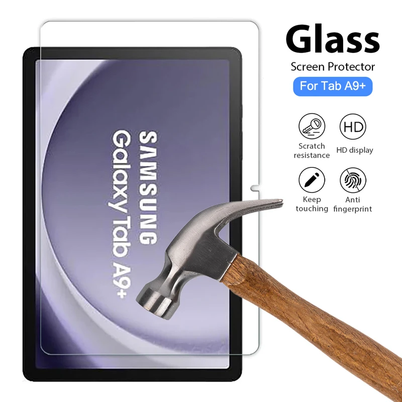 

For Samsung Galaxy Tab A8 A9 Plus Tempered Glass Screen Protector On Galaxy Tab S6 Lite S7 FE S8 Plus S9 FE Anti Scratch HD Film