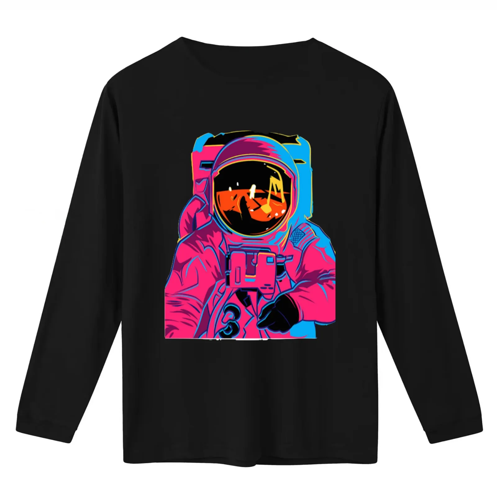 Trippy rainbow Astronaut T-Shirt Summer Casual Cotton Tee Oversized Streetwear Tops Vintage Graphic Print Unisex Men Women