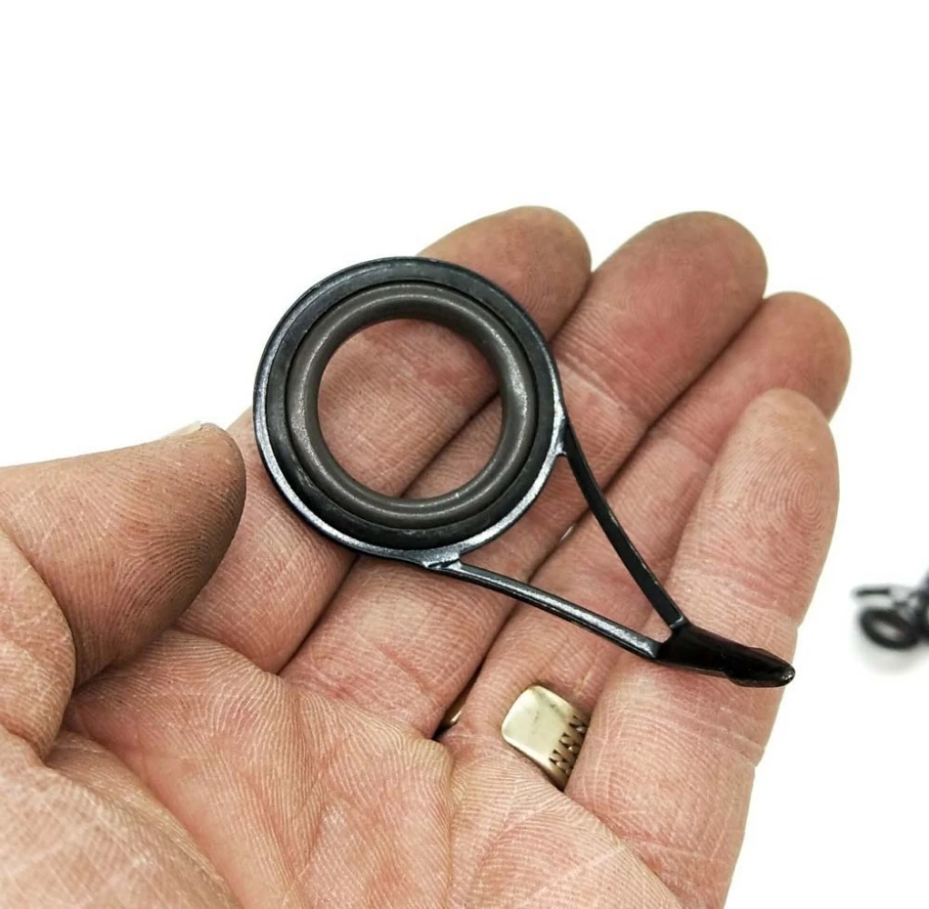 Description Picture 3 of itemBlack Fishing Accessories Stainless Steel Fishing Pole Circle Ring Eye Guide Fishing Rod Guide Tip Wire Loop