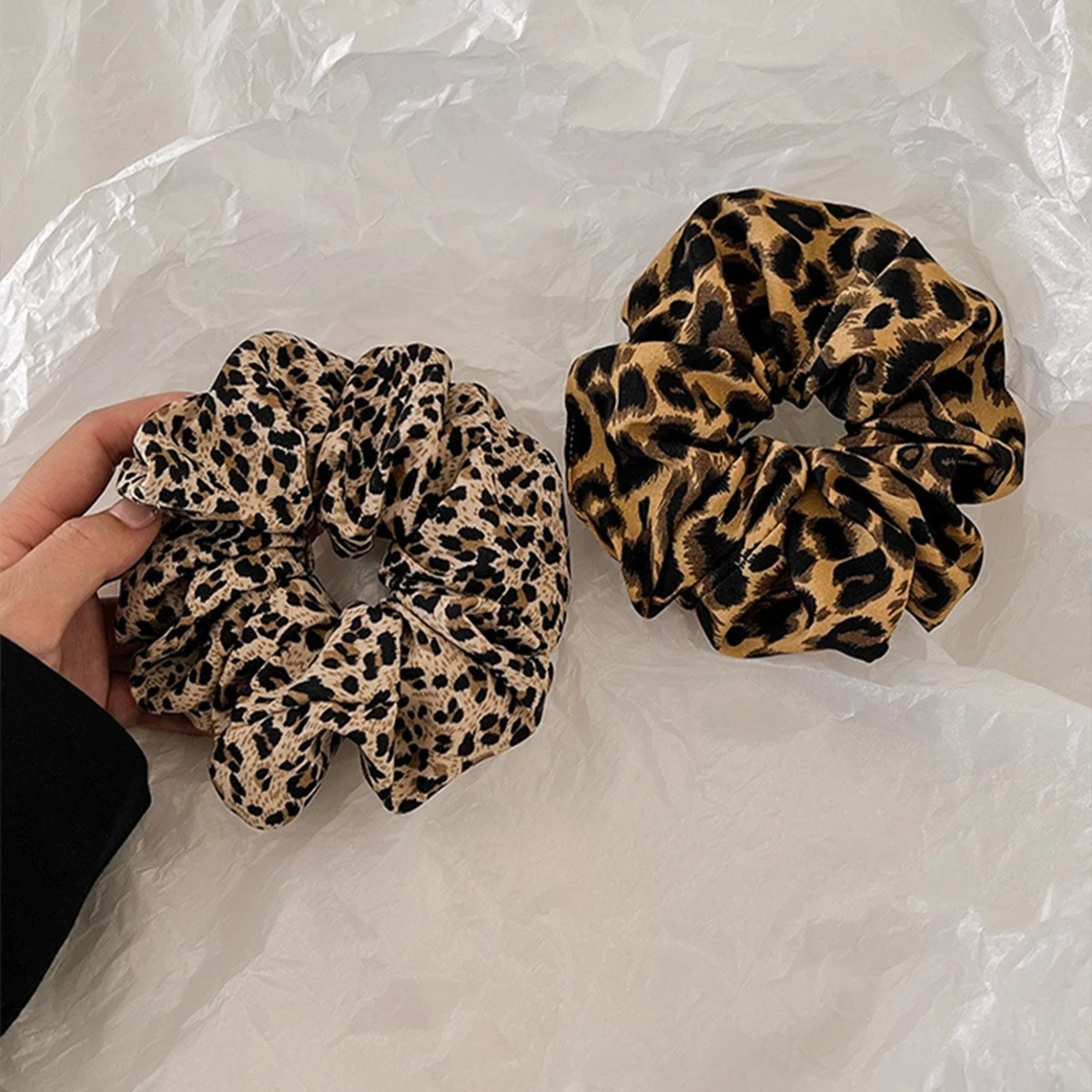 1PC Headband Printed scrunchie Headband High Elasticity Elastic headband ponytail holder elegant female hair accessories