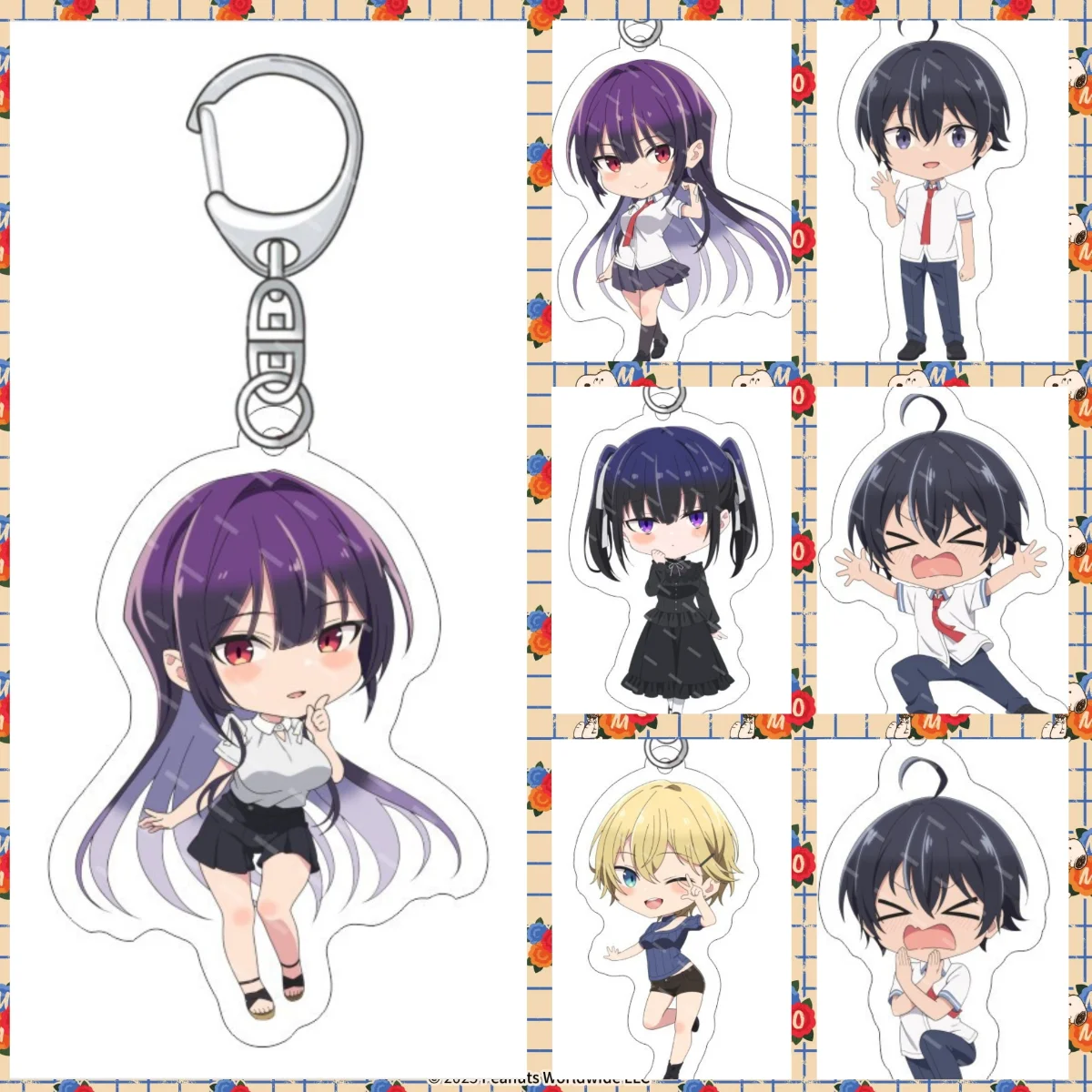 Anime Please Put Them On, Takamine-san Komiya Daisuke Cosplay COSTUME Acrylic Key Chains Keyring Prop Xmas Gift