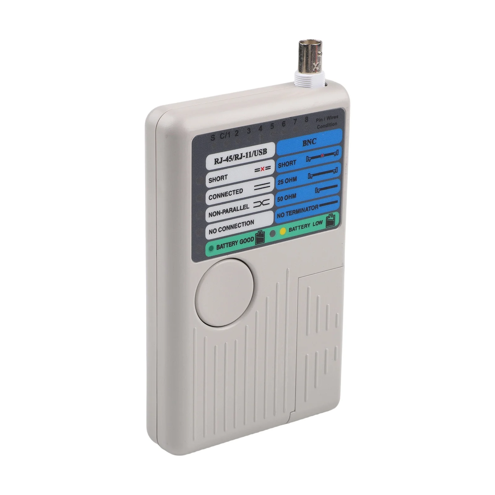4In1 Network Cable Tester Tests Shielded and Unshielded LAN Cables with LED Fault Indication and Compact Design