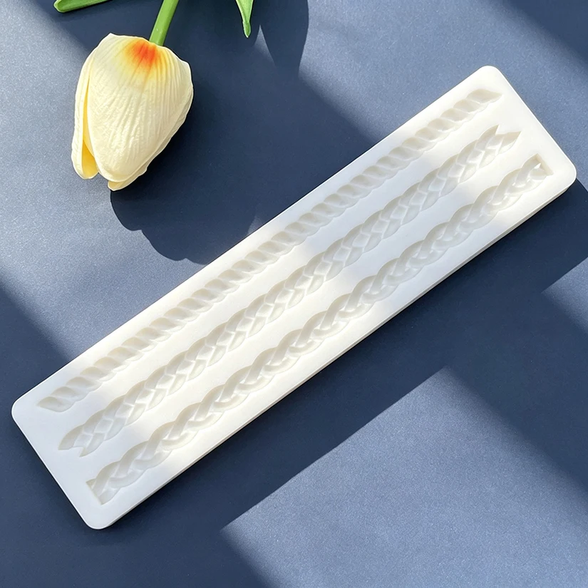 Chain Cable Rope Lace Silicone Mold Sugarcraft Chocolate Cupcake Baking Mold Fondant Cake Decorating Tools