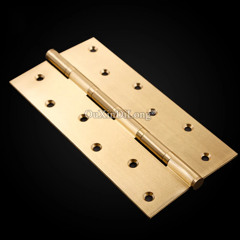 

Высококачественные европейские 2 шт., 8-дюймовые твердые латунные тяжелые дверные петли, 4 мм, утолщенные дверные петли из цельного дерева, подшипник, бесшумные петли + винты