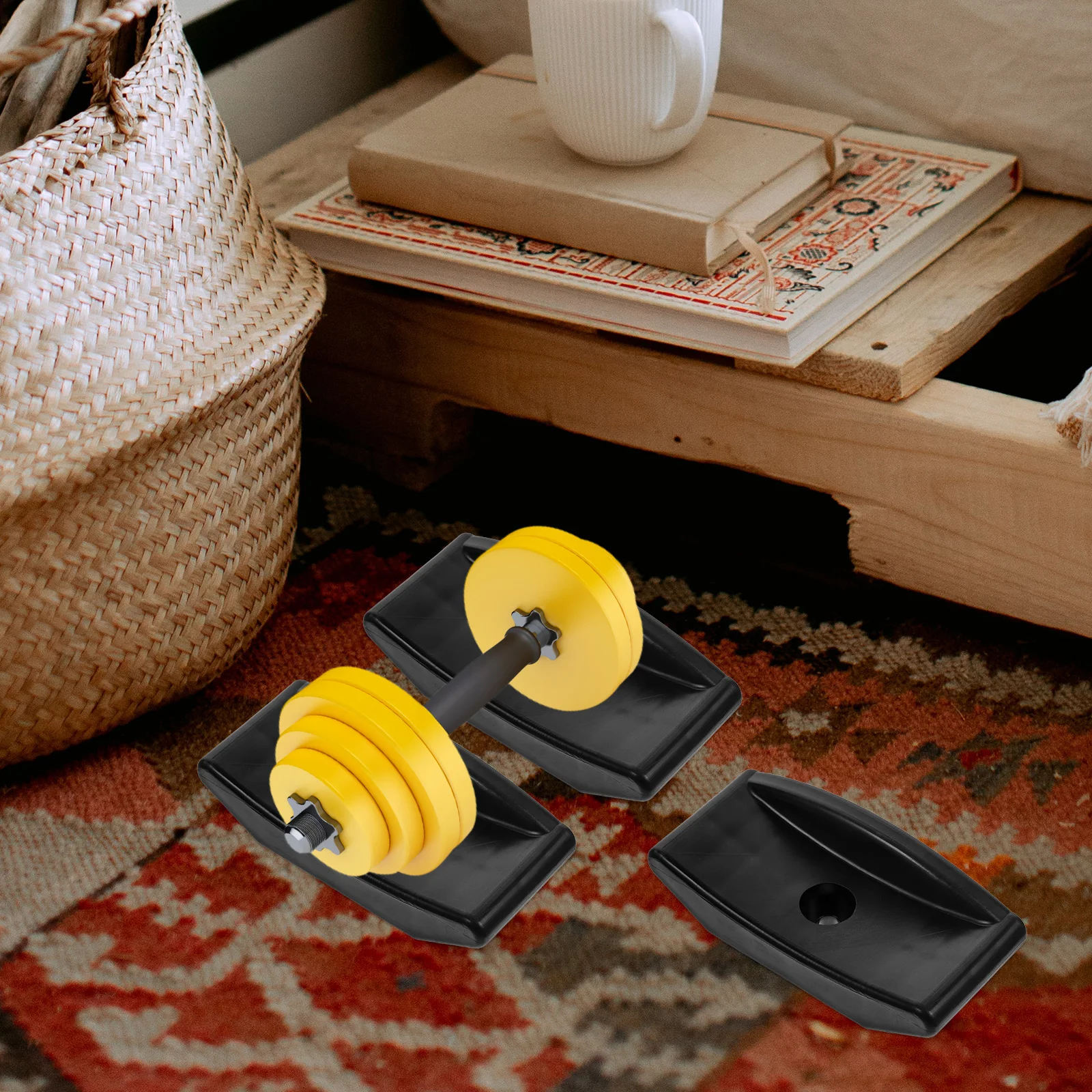 

4Pcs Dumbbell Saddles Replacement Plastic Storage Racks Stable Dumbbell Stand For Gym Use Rubber Dumbbell Holder Display
