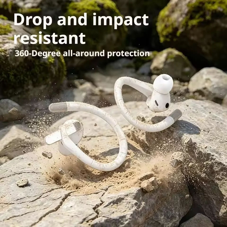 Silicone Ear Hooks for Samsung Galaxy Buds 4/4Pro Anti-Lost Ear Hooks Silicone Anti-lost Holder wtth Rope Earphone Hanging Neck
