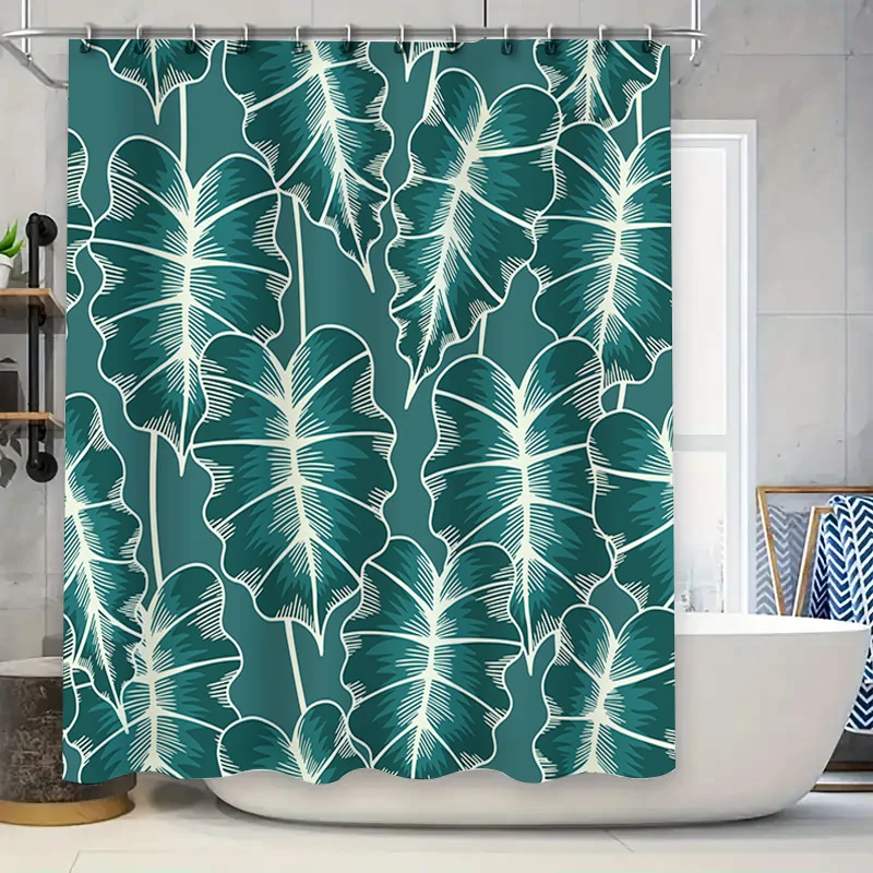 

Green Leaves Shower Curtain Waterproof Bath Decorative Printing Bathroom Decor 180x200cm International Shipping Available