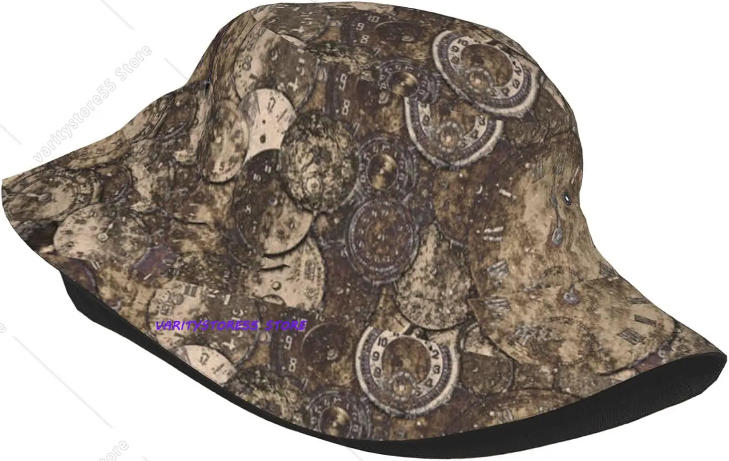 Steampunk Bucket Hat for Women Funny Sun Hat Clocks Fisherman Hat for Men Outdoor