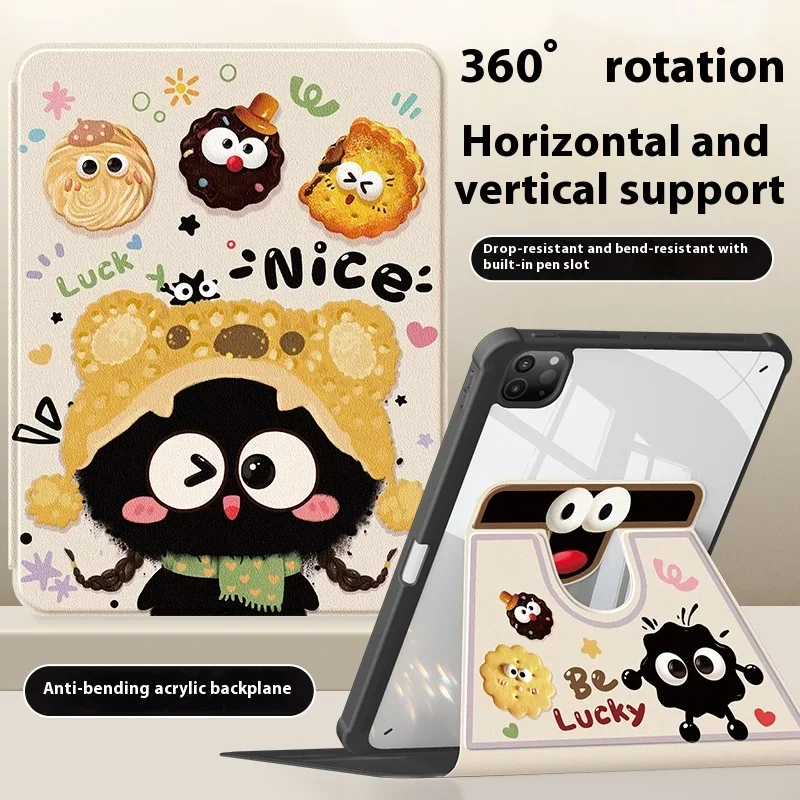 الكرتون الفحم الكرة لباد حافظة فوندا باد الهواء 3 4 5 M2 M3 Mini 6 7 Pro 4 5 6 M4 حافظة واقية باد 7/8/9/10 A16 غطاء لوحي