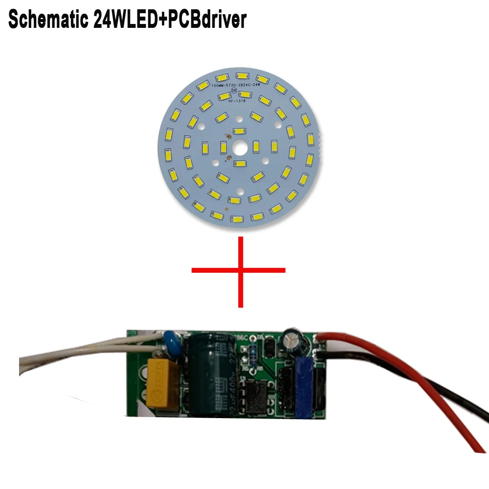 Imagem -05 - Smd Led Light Board com Painel de Lâmpada Brilho 3w 5w 7w 9w 12w 15w 18w 21w 25w 24w 100 mm Pcb