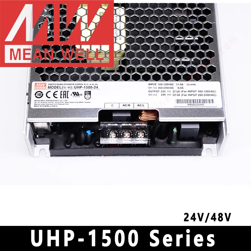 Original Mean Well UHP-1500-24/48 meanwell 1500W High Reliable Fanless Design with Conduction Cooling Power Supply