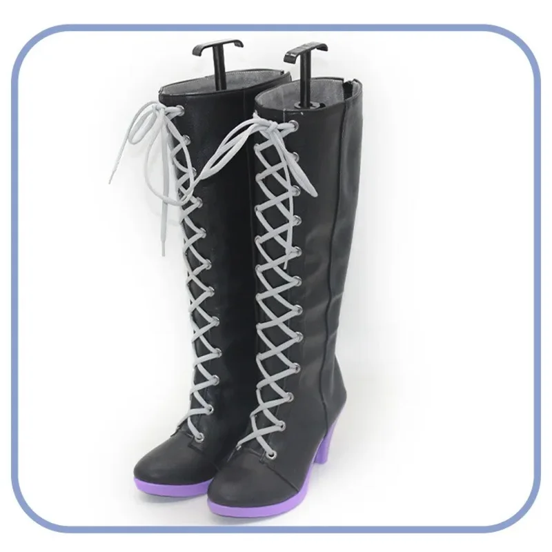 

25COSPJSK Asahina Mafuyu Cosplay Shoes Anime Accessories Cosplay Prop Halloween Carnival Boots PU Shoes Custom Made