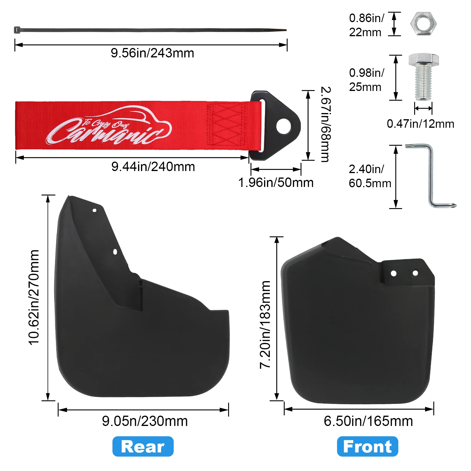 Mud Flaps For Ford Custom Transit Tourneo 2012 2013 2014 2015 2016 2017 2018 2019 2020 2021 2022 2023 Splash Guards Mudguards