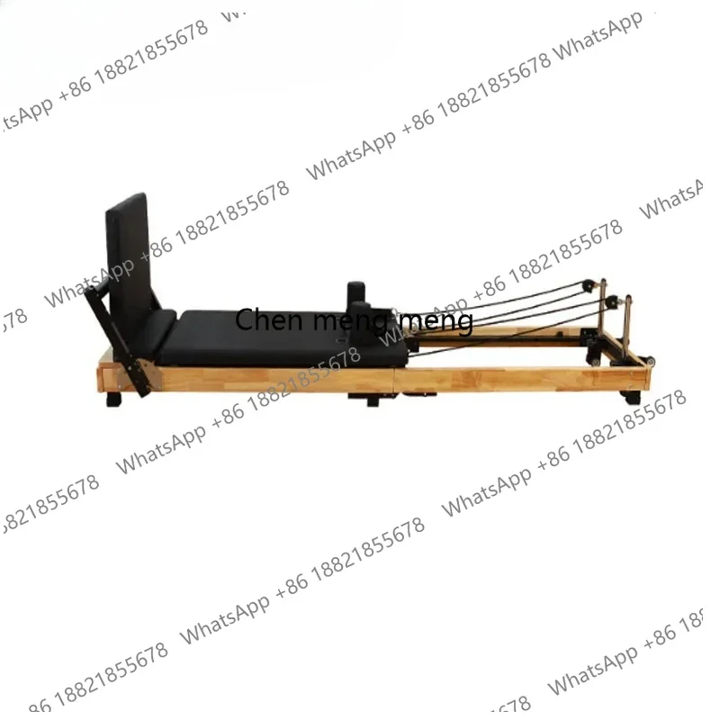 A49 Pilates Reformers Machine Black Exercise Equipment Gym Fitness Equipment Home Women Foldable Bodybuilding