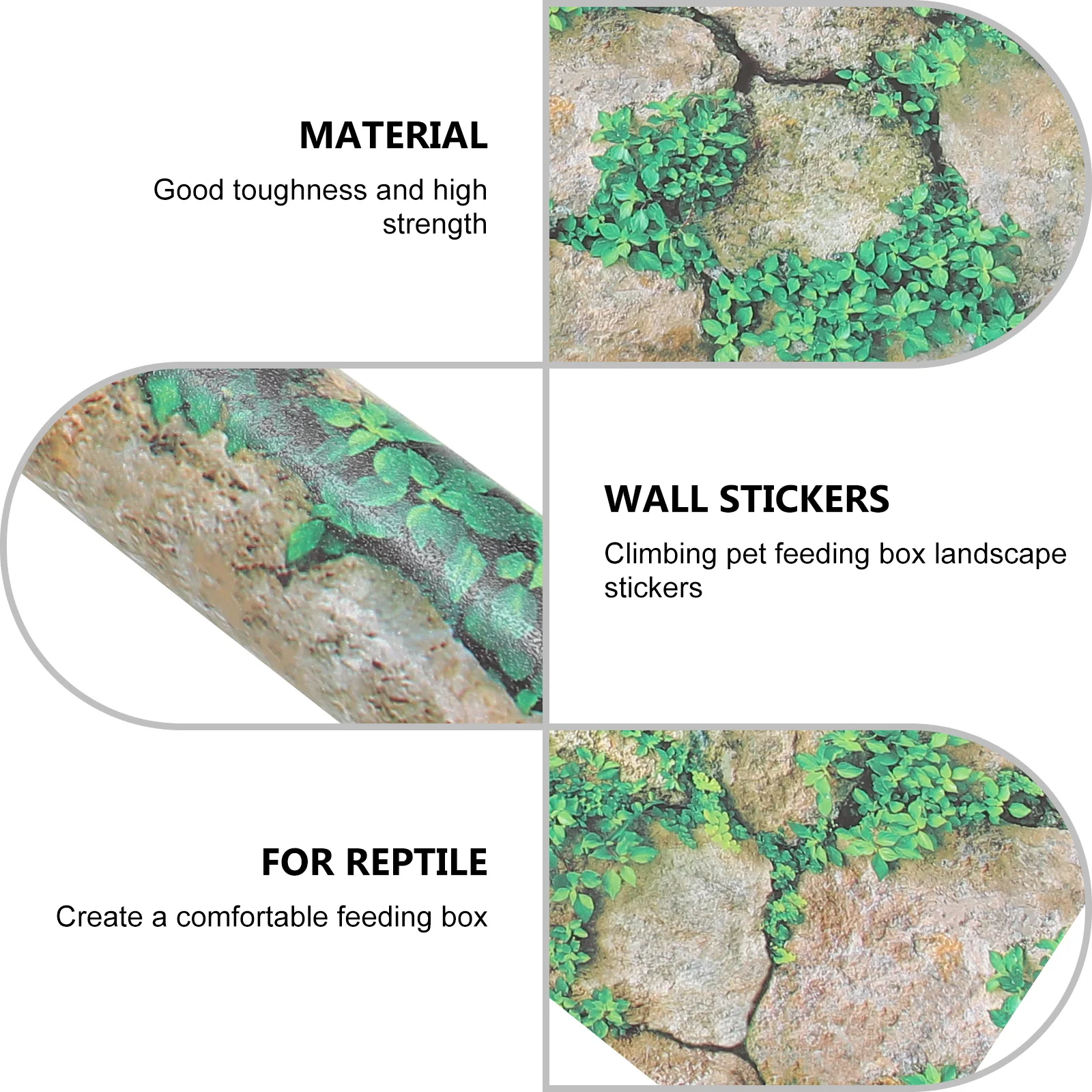 

Rocks Pattern Terrarium Background Sticker Reptile Tank Decor Paper Wall Sticker For Pet Box Lizard Case Reptile Living