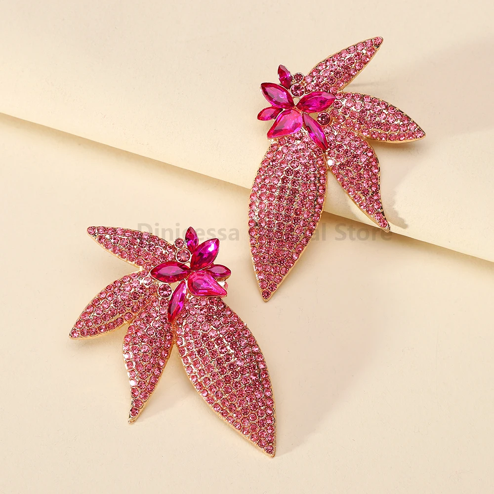 Wing Full Fashion Rhinestone Female Charm Dangle Drop Earrings For Women Luxury Design Unusual Wedding Party Jewelry Accessories