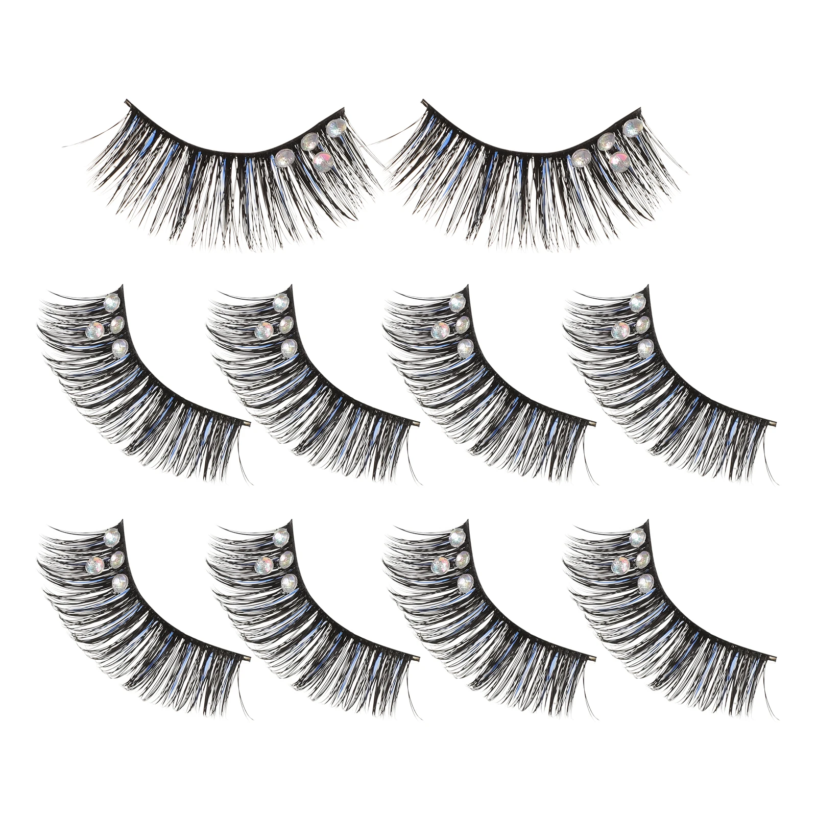 5 أزواج من الرموش الصناعية الطبيعية الفردية خفيفة الوزن ليس من السهل تشويه مجموعة إكسسوارات المكياج النسائية