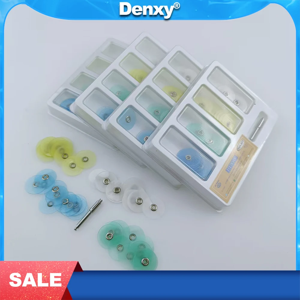 

DENXY 4 коробки/лот, диски для полировки зубов, 4 цвета, изогнутая машина, смола, зуб, межзубная шлифовальная полоска для полировки поверхности