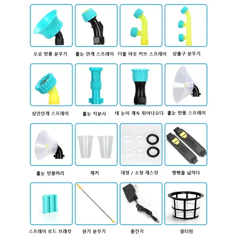 20lリチウム電池電気噴霧器,急速交換,インテリジェントノズル,農業,庭,散水用。