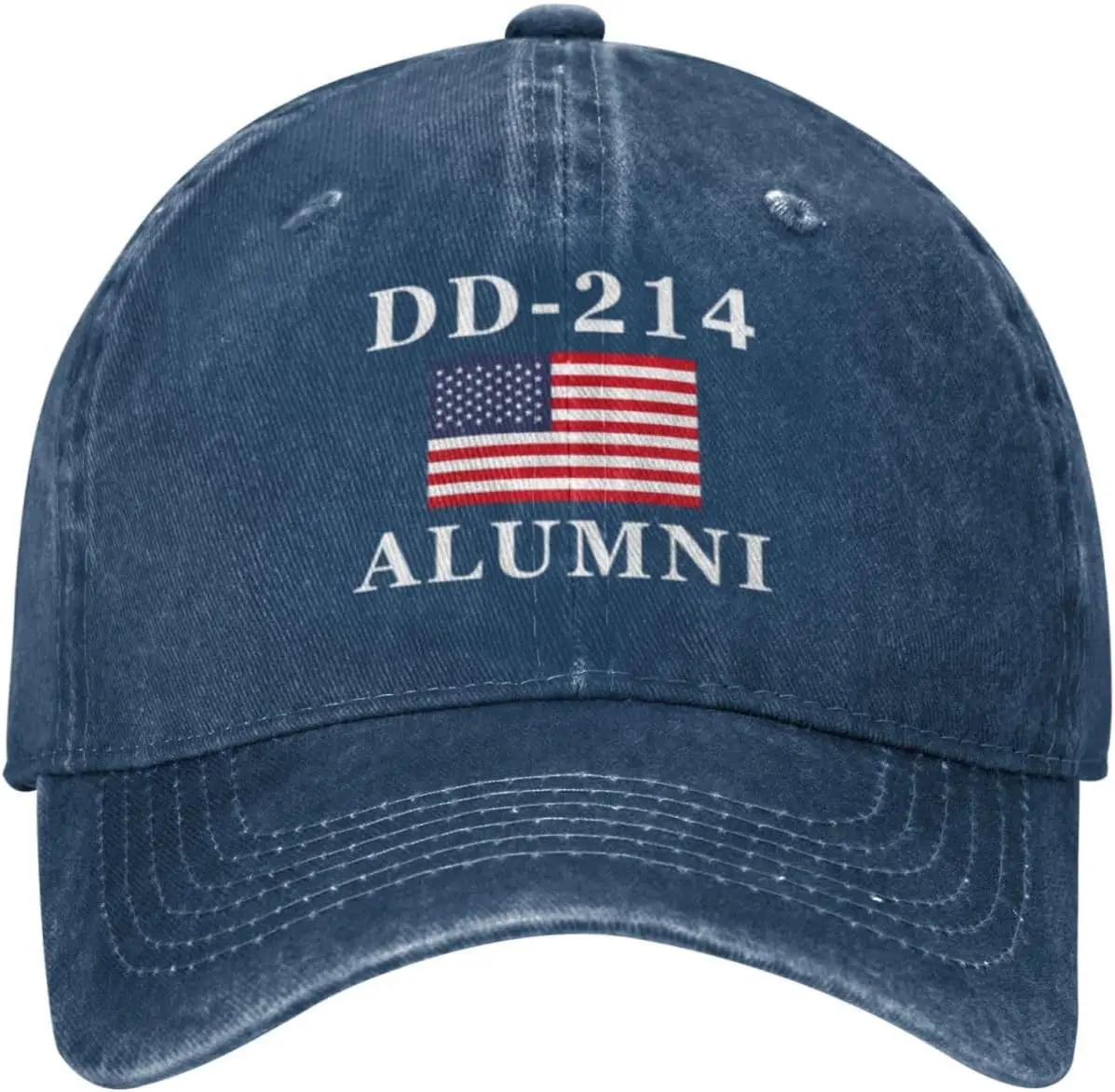 Premium DD-214 Hat Veteran Alumni American Flag Adjustable Baseball Cap for Men Women- Hot Sale Military Gifts Denim