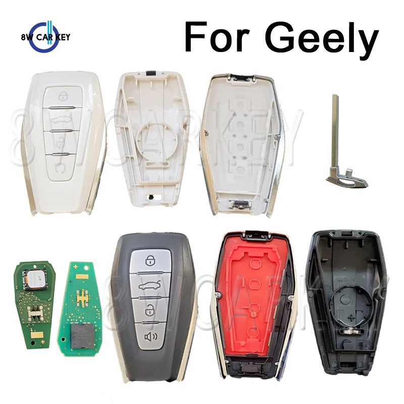 Geely Control Remote Car Key 433Mhz 4A/47 Chip Car Keyless Keys for Coolray Monjaro Okavango Azkarra Atlas KX11 Emgrand X7 X3 S1