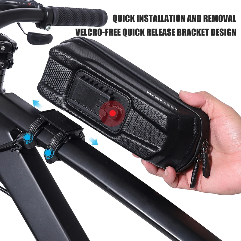 WILD MAN XS5 Bicycle EVA Hard Shell Front Beam Bag Mountain Bike Upper Tube Bag Electric Skateboard Reflective Universal Bag