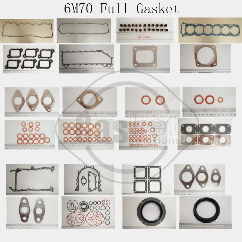 

6M70 8M20 8M21 Engine Full Gasket Kit Cylinder Head Fits Mitsubishi Excavator Loader Truck ME996183