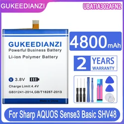 GUKEEDIANZI Replacement Battery 3900mAh/4800mAh for Sharp AQUO sense 3 Sense3 SH-02M RM12 SHV45 Basic SHV48 Zero 2 zero2