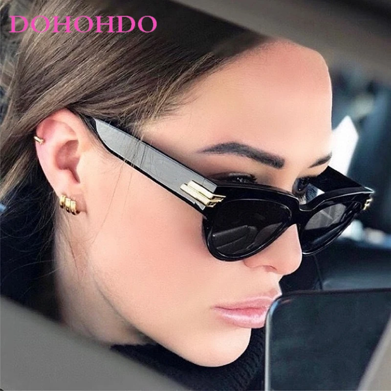 Senior Vintage Metal Cat Eye Sunglasses Women Men Fashion Luxury Brand Designer Trend Travel Driving Shades Lentes De Sol UV400