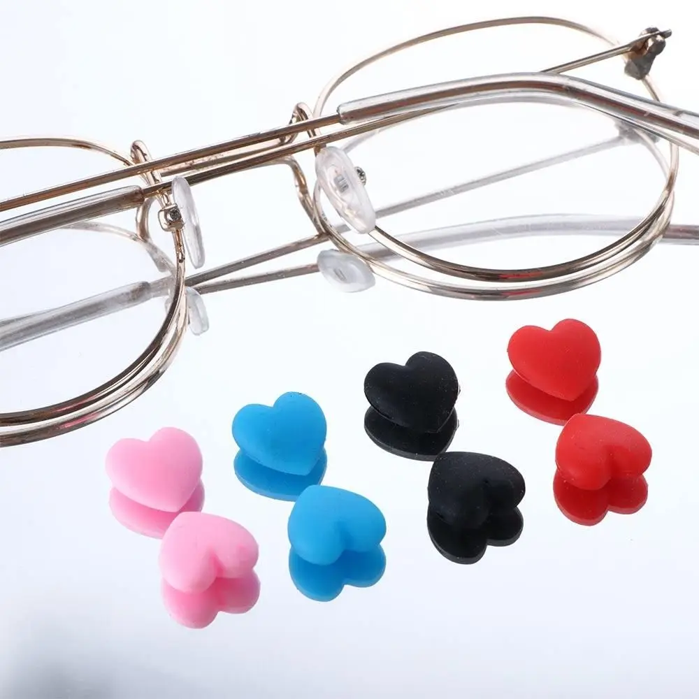 Ganchos de silicona con forma de corazón para hombre y mujer, correas suaves para gafas, puntas de templo deportivas