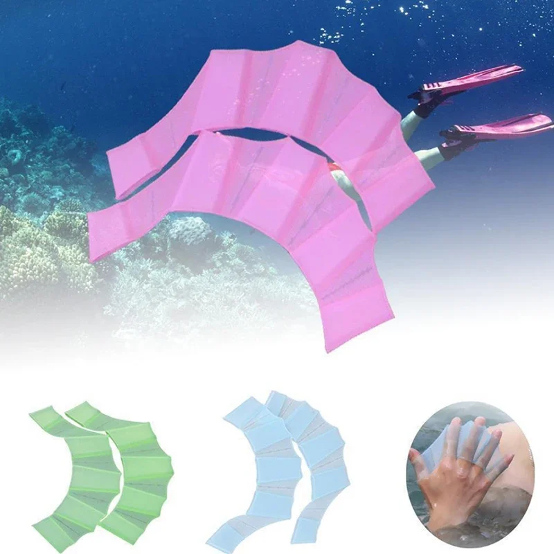 Frog Claws Frog Silicone Hand Pu, Hand-webbed Swimming Paddles Swimming Aids for Beginners