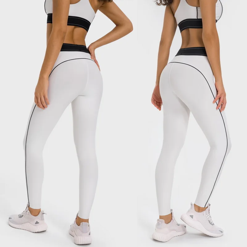 

Women's High-Waisted Hip-Lifting Fitness Yoga Pants Shock-Absorbing Sports Underwear Nude Feel Colorful Cohesive Active Wear