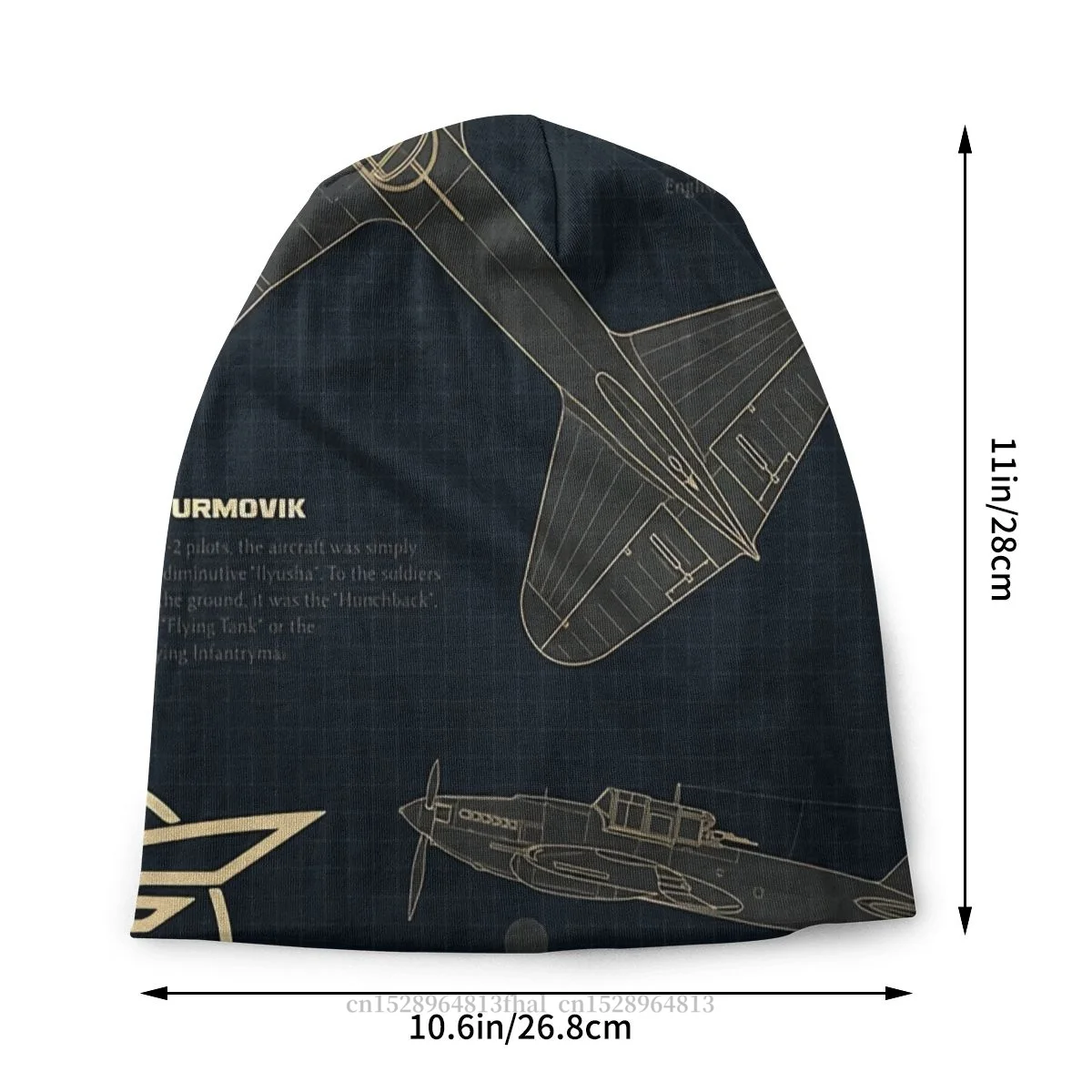 IL2 Sturmovik Aircraft WW2 Bonnet Homme Fashion Thin Hat Russian CCCP Skullies Beanies Caps For Men Women Novelty Cotton Hats