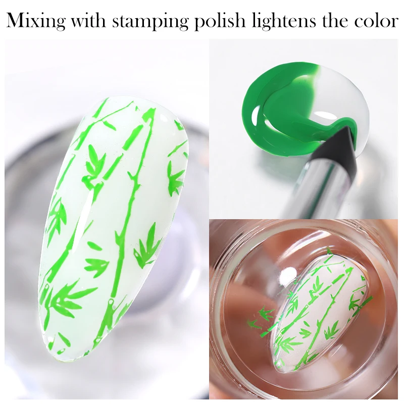 BORN PRETTY 10ml Stamping Mixing Oil Painting Gel Stamping Polish Powder Mixing And Apply Nail Powder Stamping Plate Tools image 3