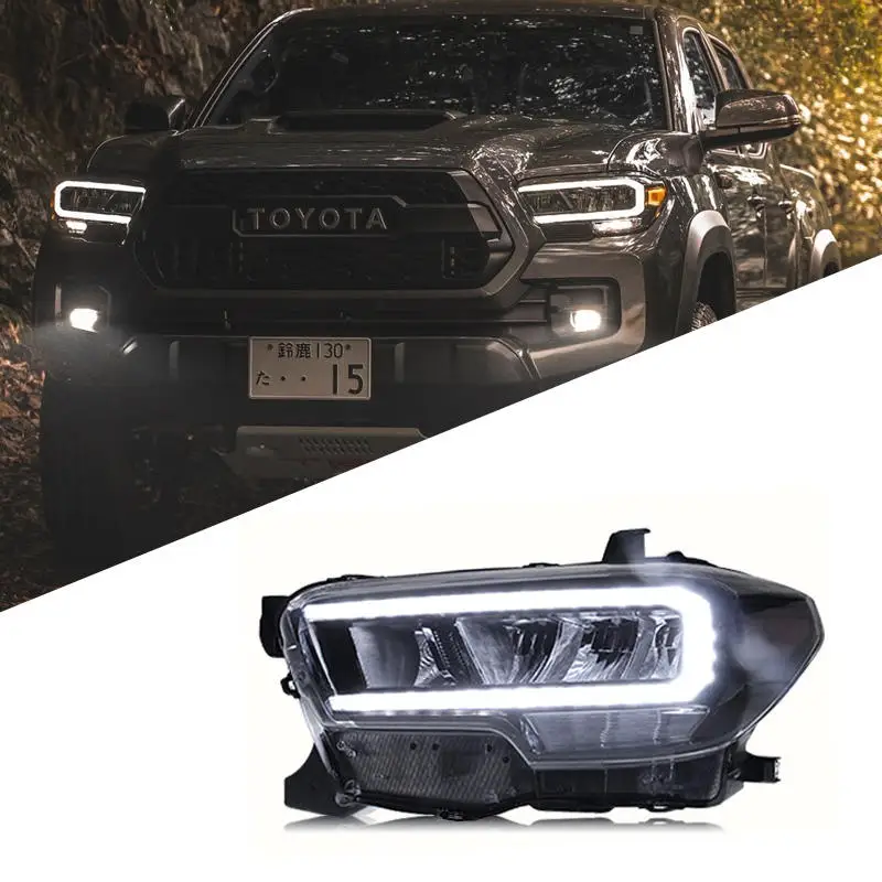 Suitable for Toyota Tacoma headlight assembly modified LED daytime running light turn signal LED headlight